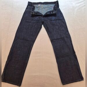 Left Field NYC Jeans Men's 36x30 Dark Wash Selvedge Raw Button Fly Made In USA